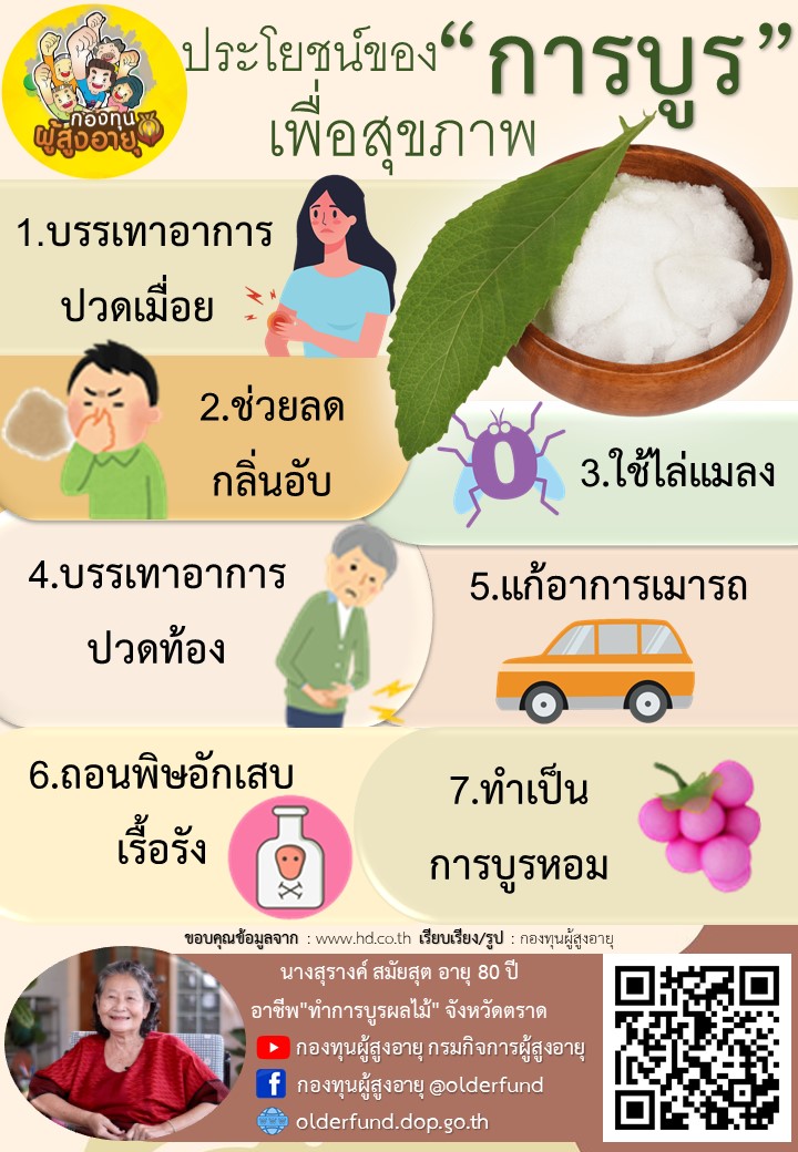 ประโยชน์ของการบูรเพื่อสุขภาพ