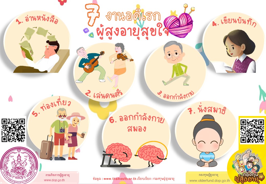 7 งานอดิเรก ผู้สูงอายุสุขใจ BY กองทุนผู้สูงอายุ 👵🧓